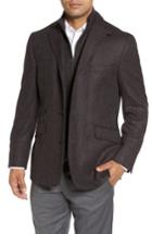 Men's Kroon Ritchie Hybrid Classic Fit Wool & Cashmere Herringbone Sport Coat R - Grey