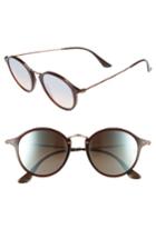 Women's Ray-ban 49mm Round Sunglasses - Transparent Brown