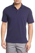 Men's Nordstrom Men's Shop Slim Fit Interlock Knit Polo, Size - Blue