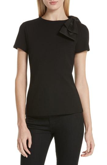 Women's Ted Baker London Sadlie Joyous Bow Shoulder Top - Black