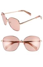 Women's Draper James 61mm Square Sunglasses - Rose Gold
