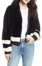 Women's Ten Sixty Sherman Faux Fur Bomber Jacket - Black