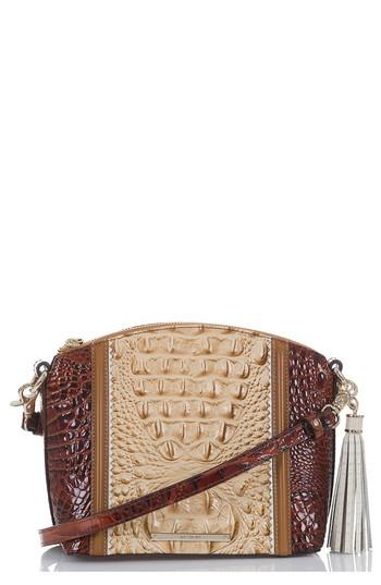 Brahmin Mini Duxbury Leather Crossbody Bag - Beige