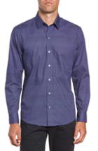 Men's Zachary Prell Singh Fit Sport Shirt, Size Medium - Blue