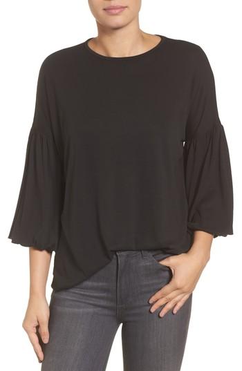 Women's Caslon Blouson Sleeve Tee, Size - Black
