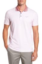 Men's Ted Baker London Farway Tee Print Modern Slim Fit Golf Polo (s) - Pink