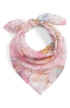 Women's Nordstrom Jacquard Dot Silk Blend Scarf, Size - Pink