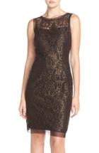 Women's Julia Jordan Metallic Lace Sheath Dress