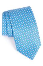 Men's Salvatore Ferragamo Geometric Silk Tie, Size - Blue
