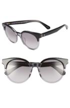 Women's Kate Spade New York Abianne 51mm Round Sunglasses - Black/ Grey