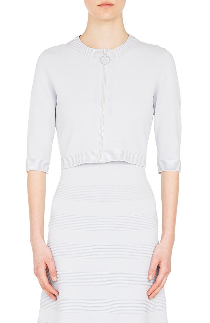 Women's Akris Punto Rib Trim Cardigan Bolero
