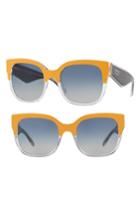 Women's Burberry 56mm Cat Eye Sunglasses - Orange Gradient