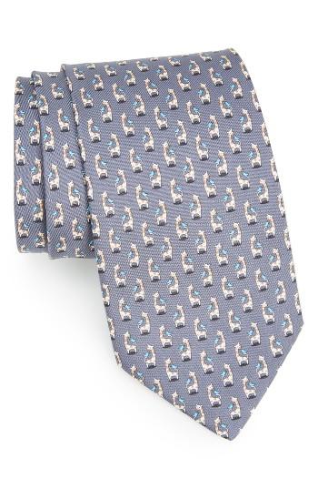 Men's Salvatore Ferragamo Giraffe Silk Tie, Size - Grey