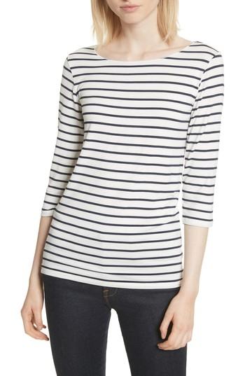 Women's Majestic Filatures Stripe Boat Neck Shirt - Blue