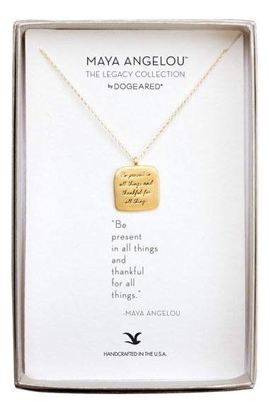 Women's Dogeared 'legacy Collection - Be Present' Pendant Necklace
