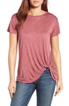 Women's Bobeau Knot Front Tee - Pink