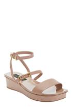 Women's Donna Karan New York Ankle Strap Wedge Sandal M - Black