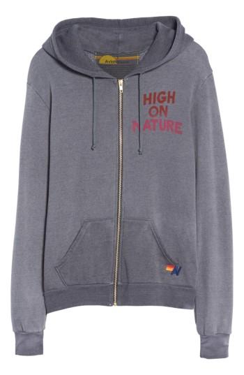 Women's Aviator Nation High On Nature Hoodie - Grey