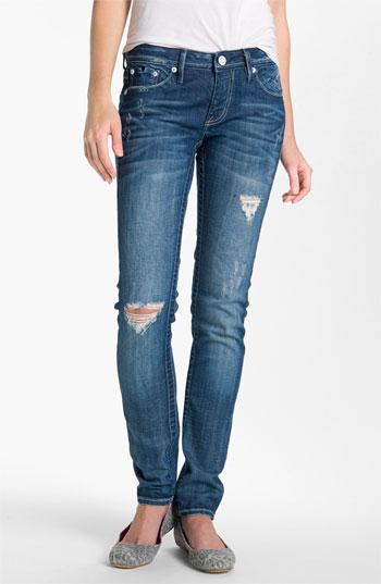 Vigoss Distressed Skinny Jeans (juniors) Medium Wash 29