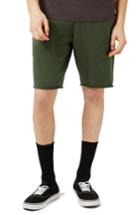 Men's Topman Cutoff Jersey Shorts - Green