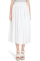 Women's Loewe Drawstring Waist Broderie Anglaise Skirt -4 Us / 36 Fr - White