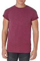 Men's Topman Acid Wash Classic Fit T-shirt - Burgundy