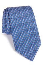 Men's Vineyard Vines 'texas Rangers - Mlb' Print Silk Tie, Size - Blue