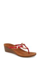 Women's Vionic Orchid Wedge Flip Flop M - Red