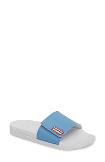 Women's Hunter Original Adjustable Slide Sandal M - Blue