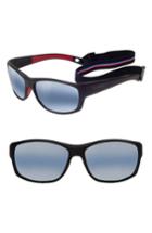 Men's Vuarnet Large Cup 62mm Polarized Sunglasses - Matt Black / Red
