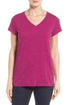 Women's Eileen Fisher Organic Cotton V-neck Tee - Pink