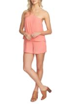 Women's 1.state One-shoulder Romper - Coral