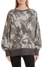 Women's Rag & Bone Racer Mesh Camo Print Sweatshirt, Size - Grey