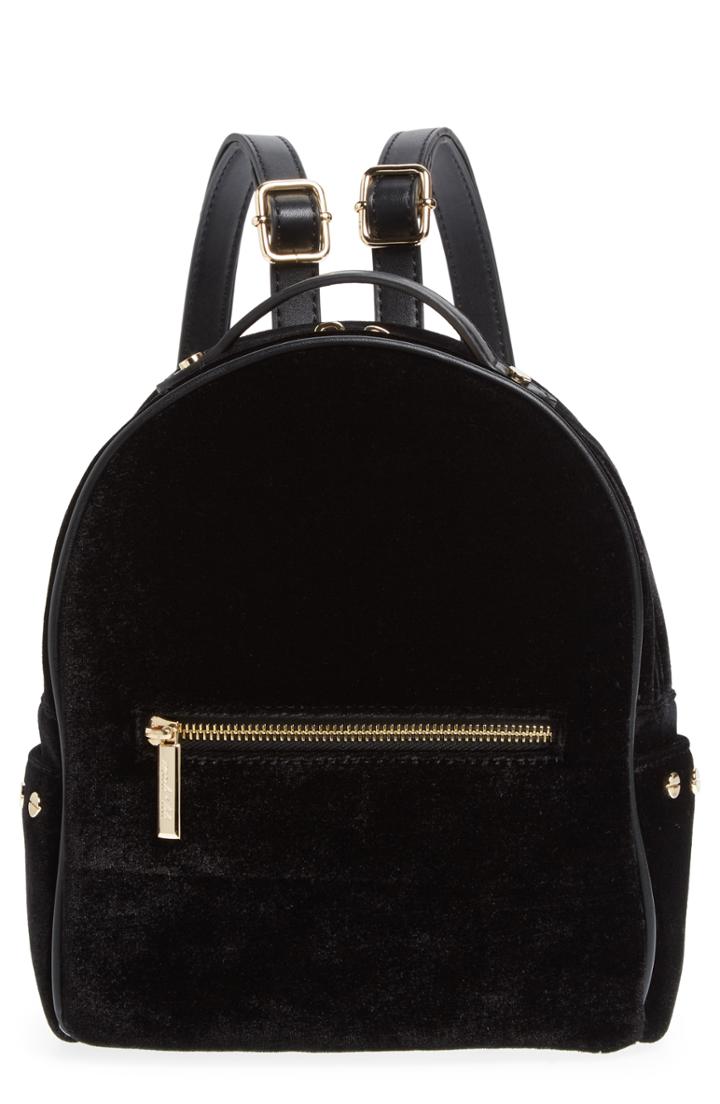 Mali + Lili Marlee Velvet Backpack - Black