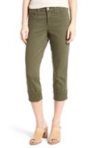 Women's Nydj Dayla Colored Wide Cuff Capri Jeans - Green
