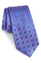 Men's Nordstrom Men's Shop Sublime Squares Geometric Silk Tie, Size - Blue/green
