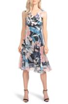 Petite Women's Komarov Chiffon A-line Dress P - Black