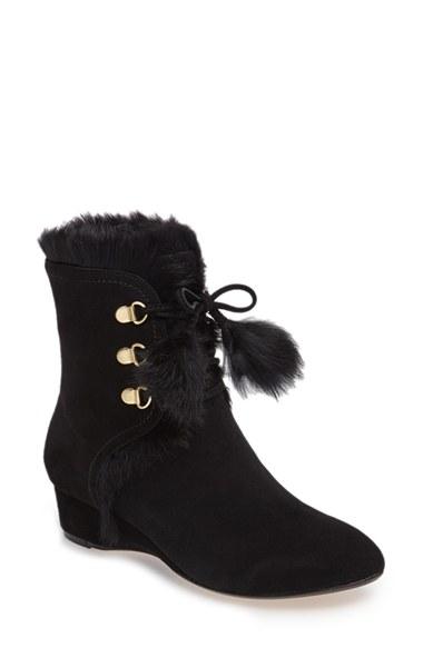 Women's Taryn Rose Forsters Genuine Rabbit Fur Bootie