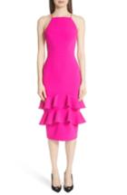 Women's Christian Siriano Ruffle Trim Cocktail Dress (fits Like 0) - Pink