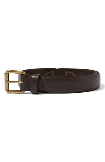 Men's Topman Leather Belt /x-large - Dark Brown
