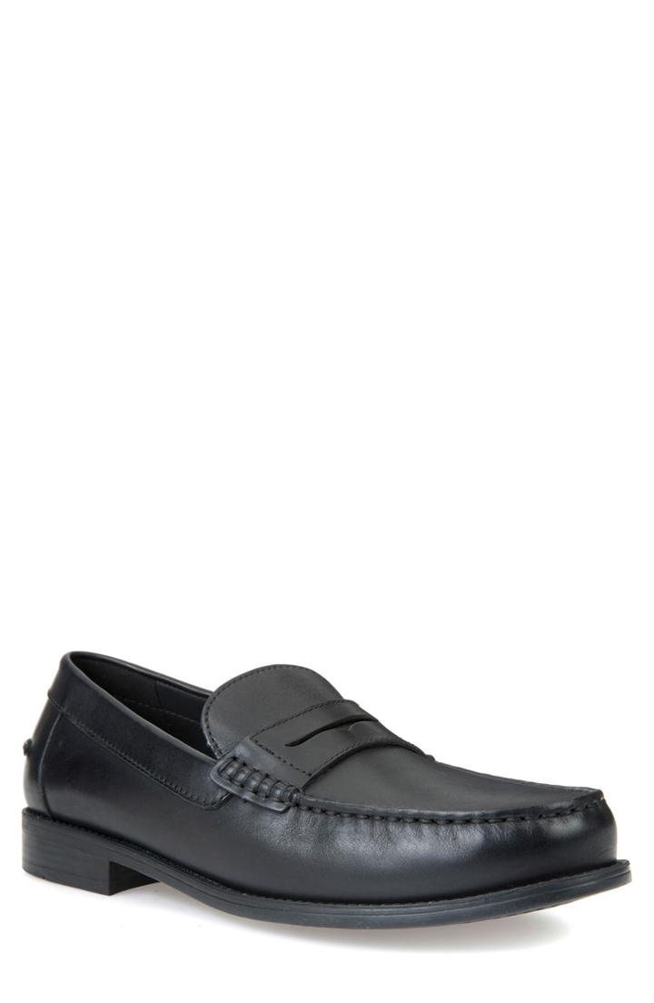 Men's Geox New Damon 1 Slip-on Penny Loafer Us / 40eu - Black