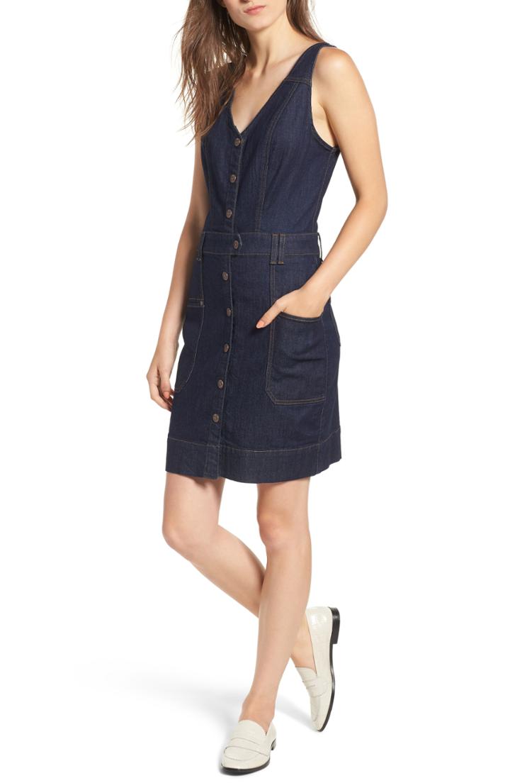 Women's 7 For All Mankind Denim Utility Minidress