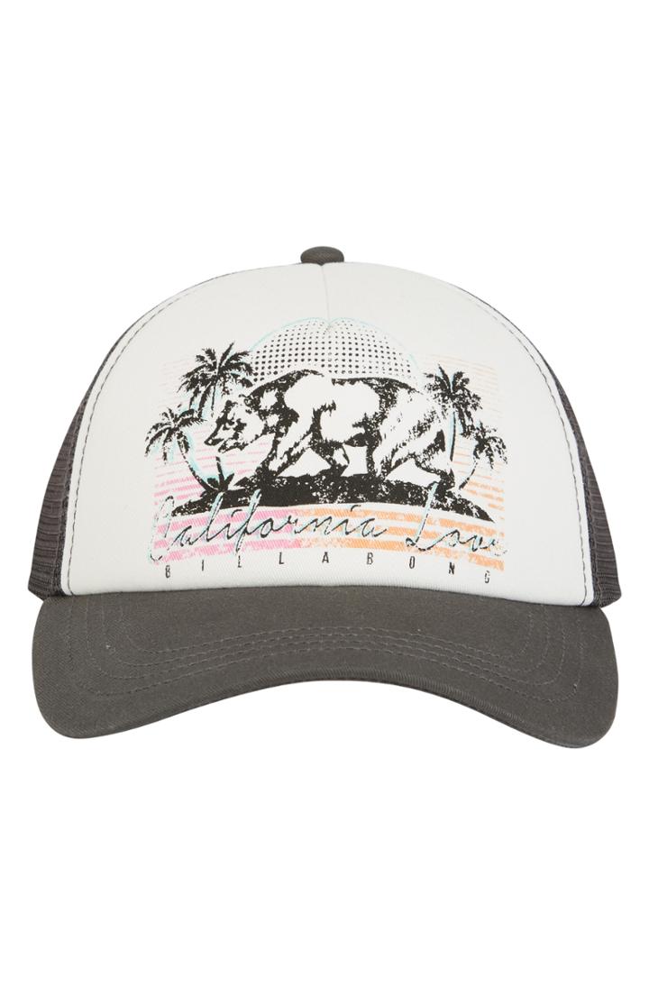 Women's Billabong Retro Bear Trucker Hat - Grey