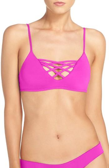 Women's L Space Jaime Bikini Top, Size D - Pink