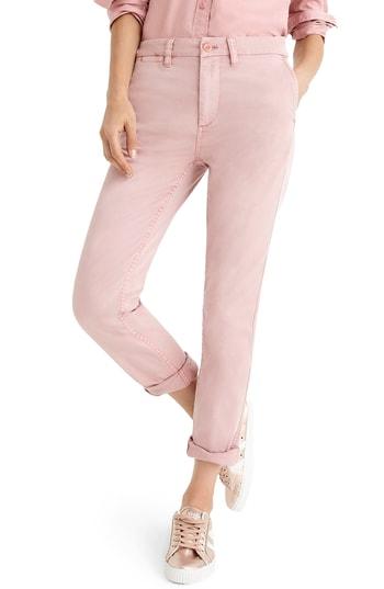 Women's J.crew High Rise Slim Boy Chino Pants - Pink