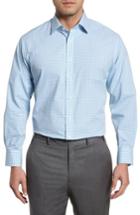 Men's Nordstrom Men's Shop Classic Fit Check Dress Shirt 32/33 - Blue/green