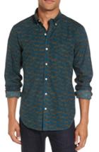 Men's Bonobos Slim Fit Zebra Print Sport Shirt - Blue