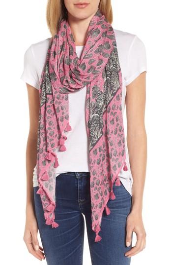 Women's Rebecca Minkoff Lotus Paisley Oblong Scarf, Size - Pink