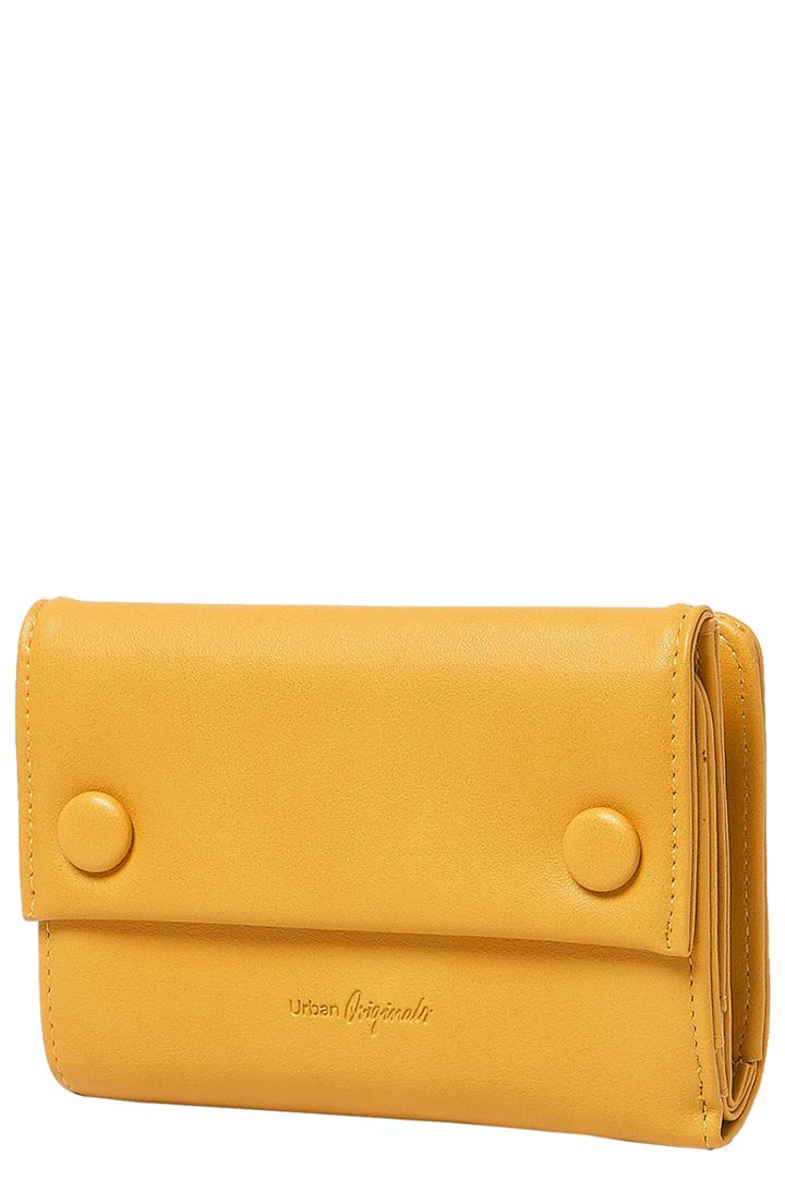 Women's Urban Originals Cult Status Vegan Leather Trifold Wallet - Yellow