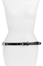Women's Rebecca Minkoff Dog Clip Studded Skinny Belt - Black